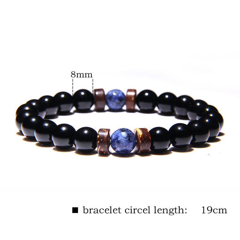 Men's Bracelet Imitated Obsidian Yoga Energy Bracelet