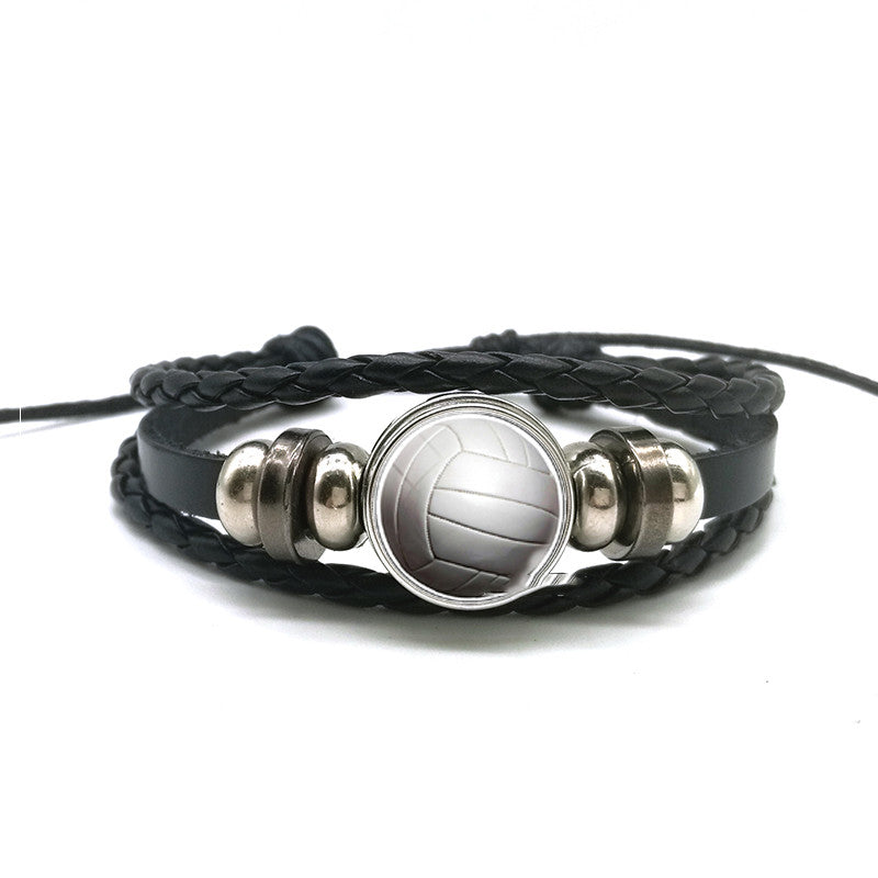 Basketball Concealed Buckle Braided Bracelet Volleyball Football Tennis Golf