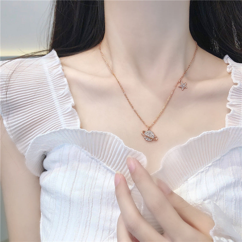 Fantasy Planet Superflash Ins Cold Wind Collarbone Chain