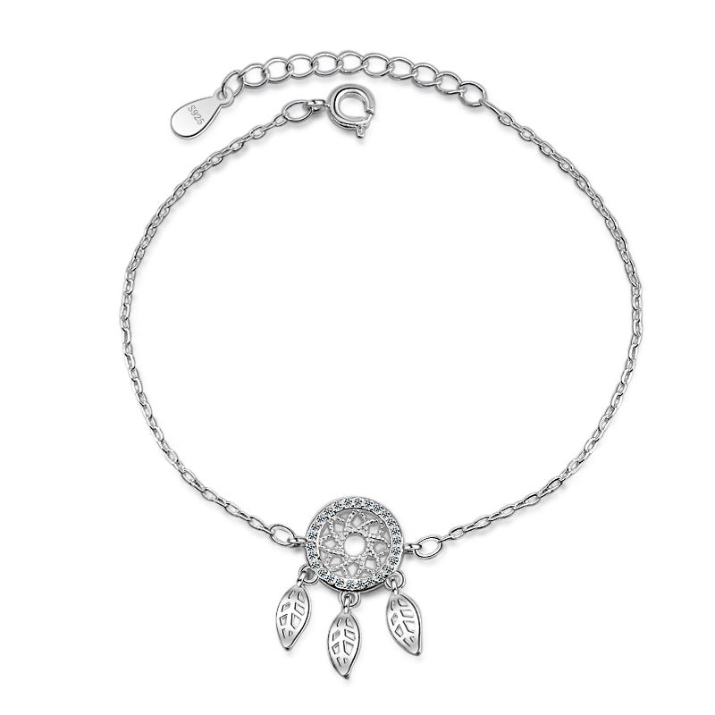 Korean Style, Female's Ethnic Dream Catcher Feather Bracelet