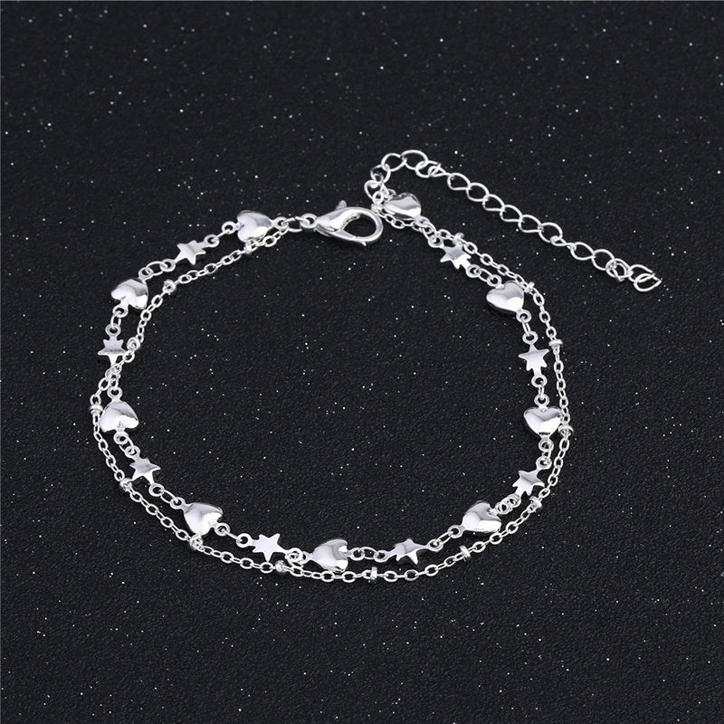 Vintage Star Double Love Anklet