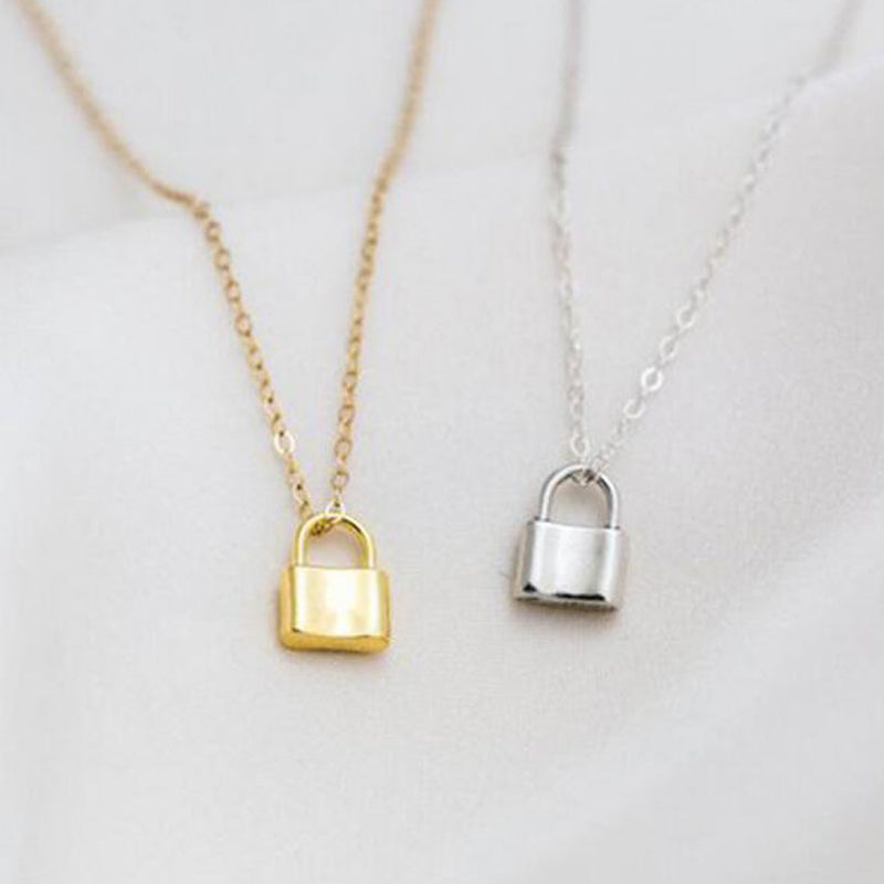 Simple Lock-shaped All-match Alloy Women's Necklace