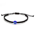 Blue Eyes Evil Eye Red Cord Braided Adjustable Bracelet