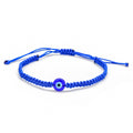 Blue Eyes Evil Eye Red Cord Braided Adjustable Bracelet