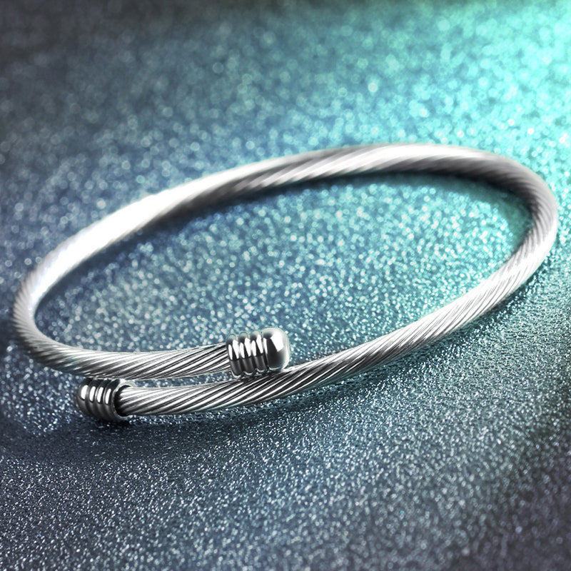 Simple Men's Bangle Bracelet Titanium Steel Bracelet Couple Fashion Jewelry