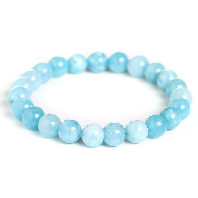 Aquamarine Bracelet Simple Single Circle