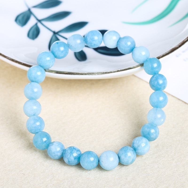 Aquamarine Bracelet Simple Single Circle