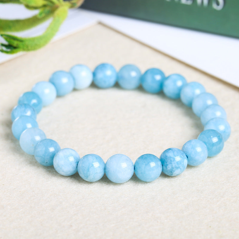 Aquamarine Bracelet Simple Single Circle