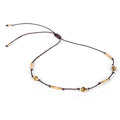 Bohemian Holiday Style Anklet Color Rice Bead Wax Thread Beaded Anklet