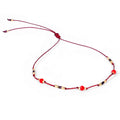 Bohemian Holiday Style Anklet Color Rice Bead Wax Thread Beaded Anklet