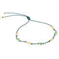 Bohemian Holiday Style Anklet Color Rice Bead Wax Thread Beaded Anklet