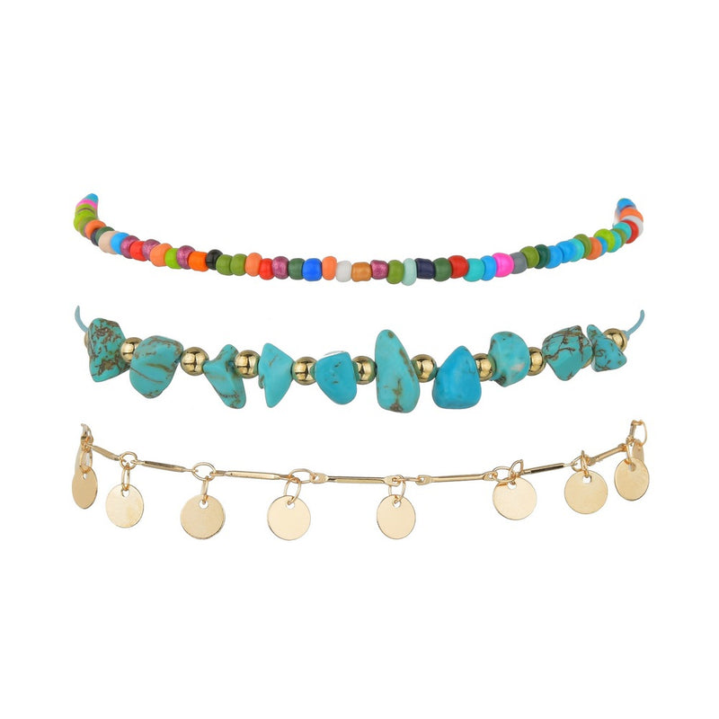 Color Rice Bead Anklet