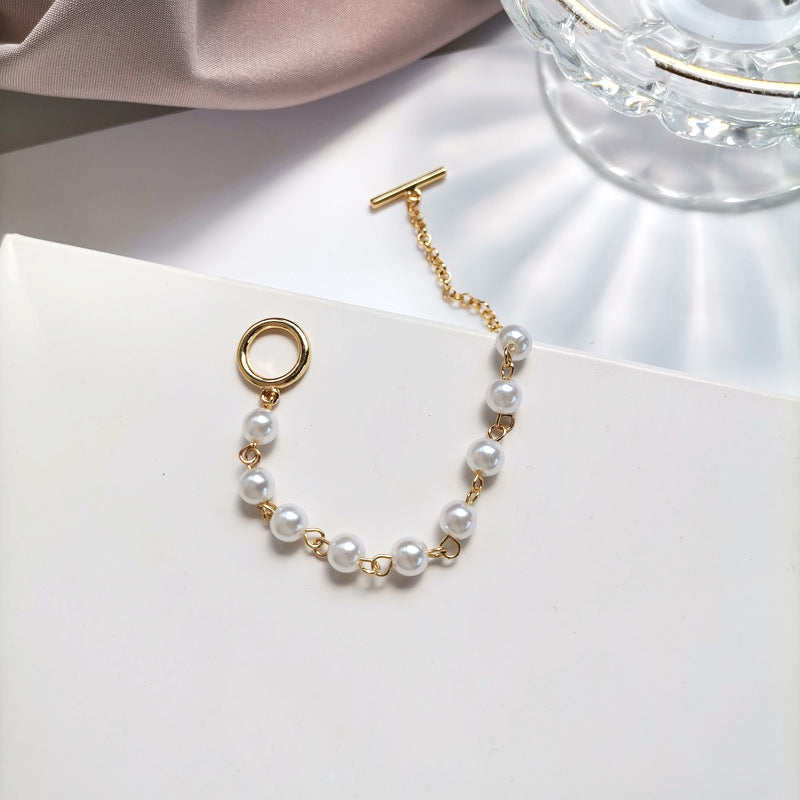 Asymmetric Fashion Bracelet With Personality Of Pearl Bracelet