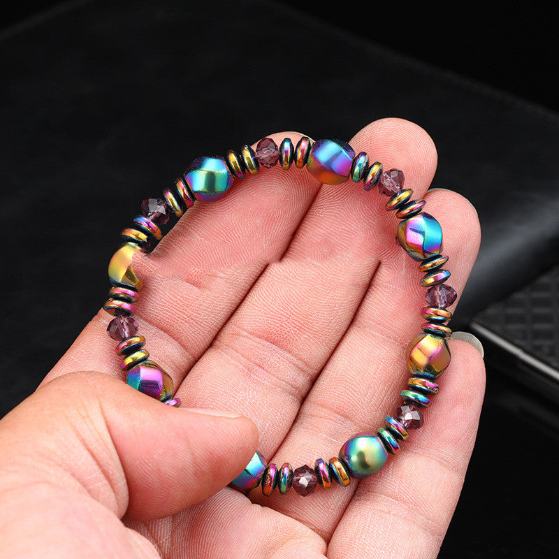Colored Stone Bracelet New Magnet Hand-Woven Bracelet