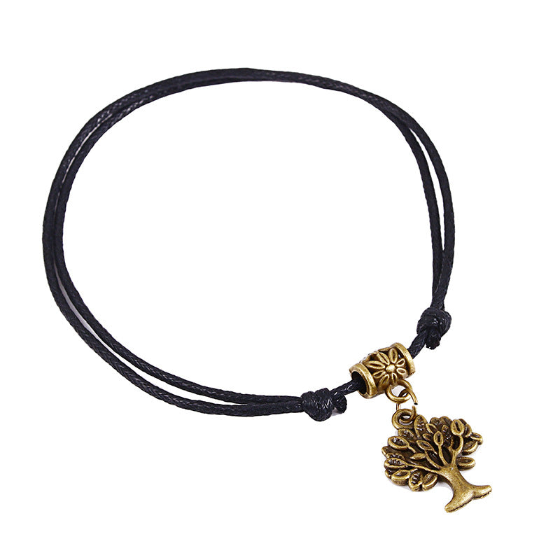 Forest Flower Iron Tower Rudder Anklet Jewelry