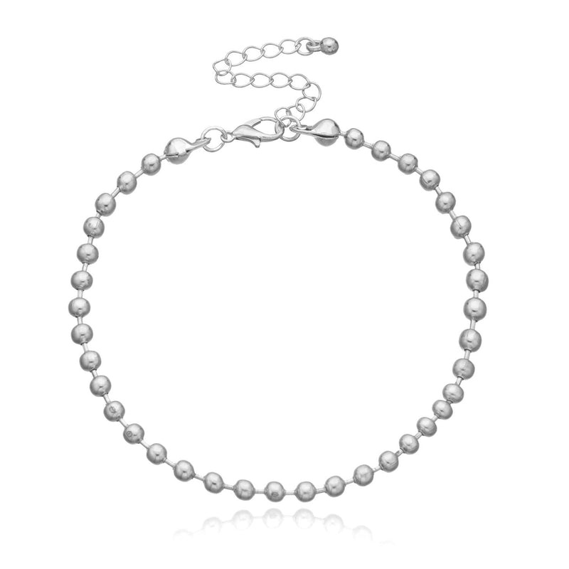 Women's Round Bead Chain Anklet