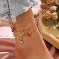 Grape Foot Ornaments Multi-layer 4 Four-piece Suit Anklet