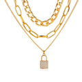 Cross-border New Personality Multi-layer Necklace 3 layers