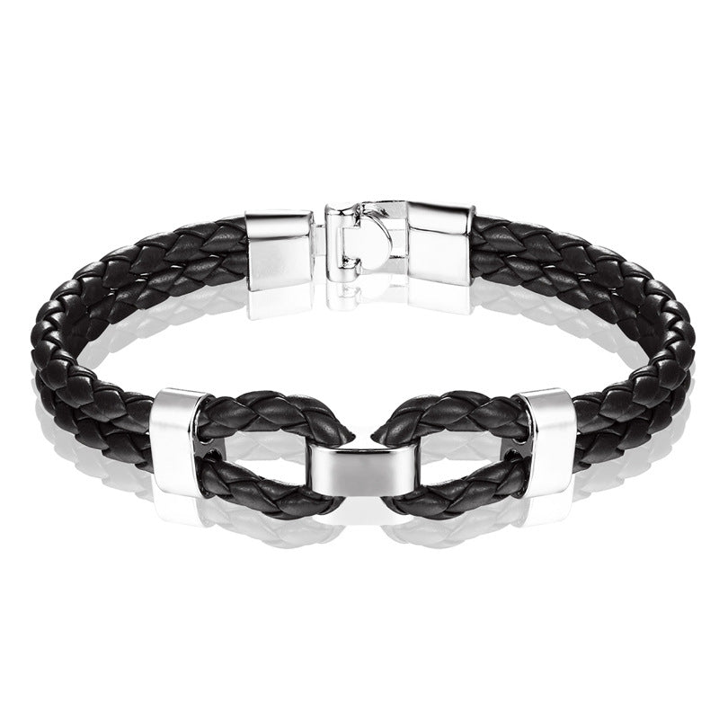 Simple And Versatile Leather Bracelet Woven Men's Bracelet