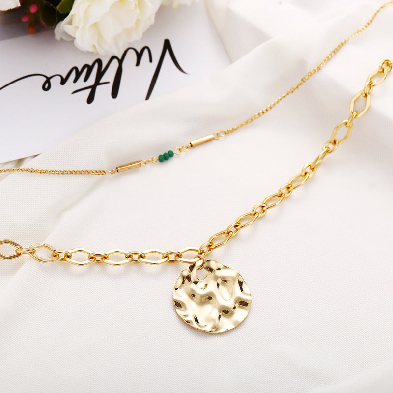 Korean Jewelry Industry Retro Simple Pearl Necklace Shell Shape Pendant Clavicle Chain