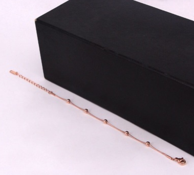 The Same Wild Steel Ball Snake Bone Chain Rose Gold Bracelet Anklet European And Korean New Titanium Steel Jewelry