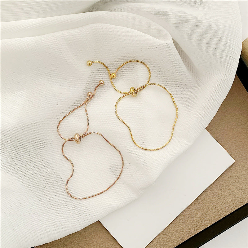 Simple Thin Bracelet For Women And Men Elegant Personality Adjustable Bracelets Silver Color Korean Girls Friendship Jewelry