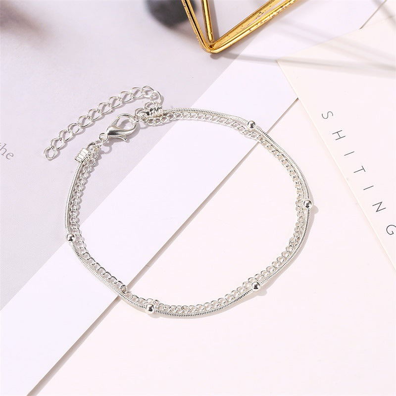 Simple Multilayer Snake Bone Anklet