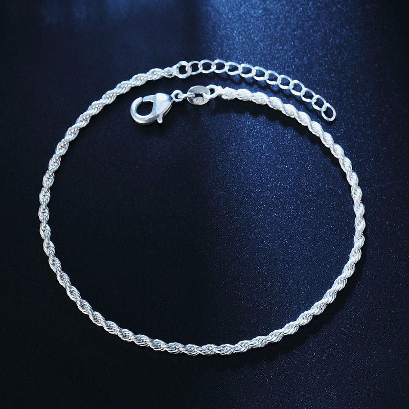 Fashion Simple European And American 2mm Hemp Rope Anklet