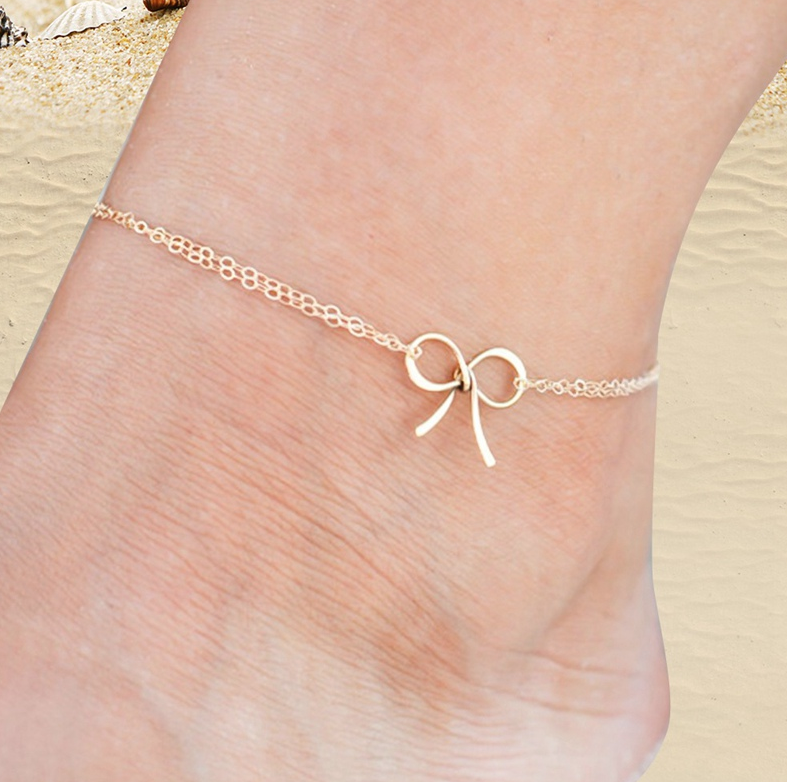 Bowknot Simple Anklet Femininity Girlfriends Personalized Design Station Clothing Accessories