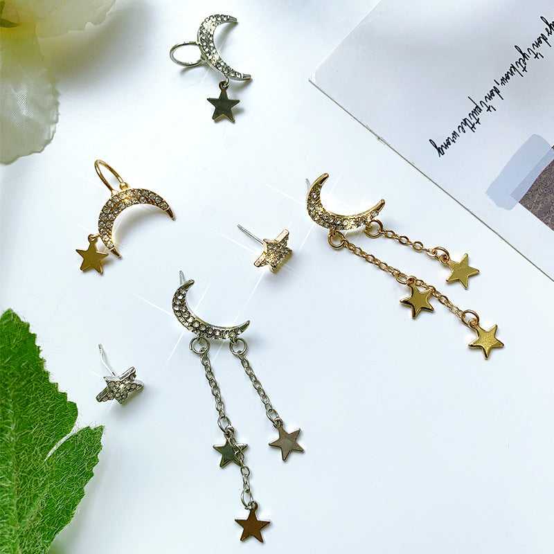 Earrings Fashion All-match Star Stud Earrings Asymmetry