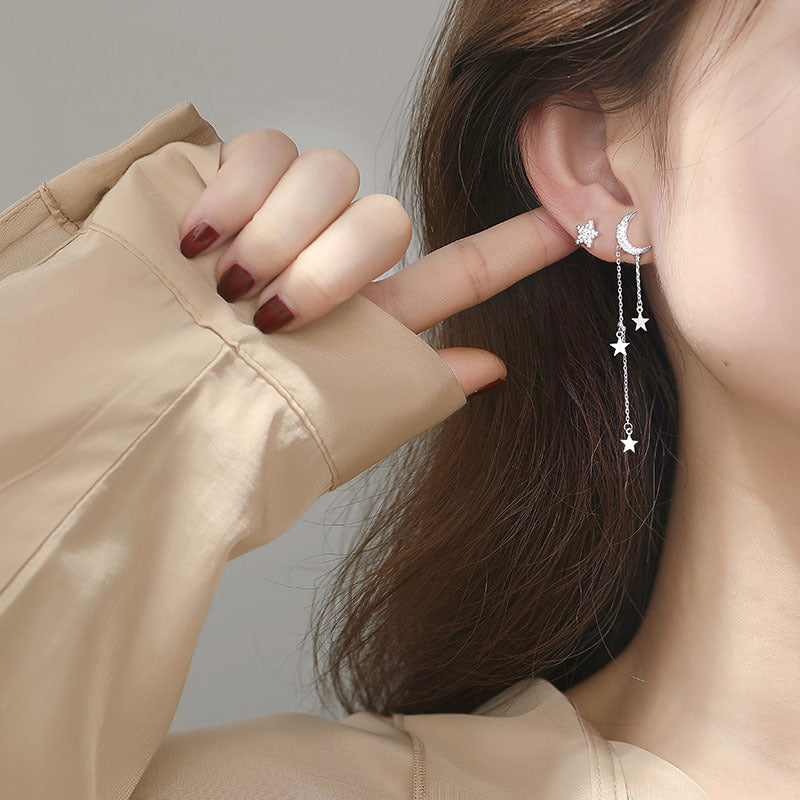 Earrings Fashion All-match Star Stud Earrings Asymmetry