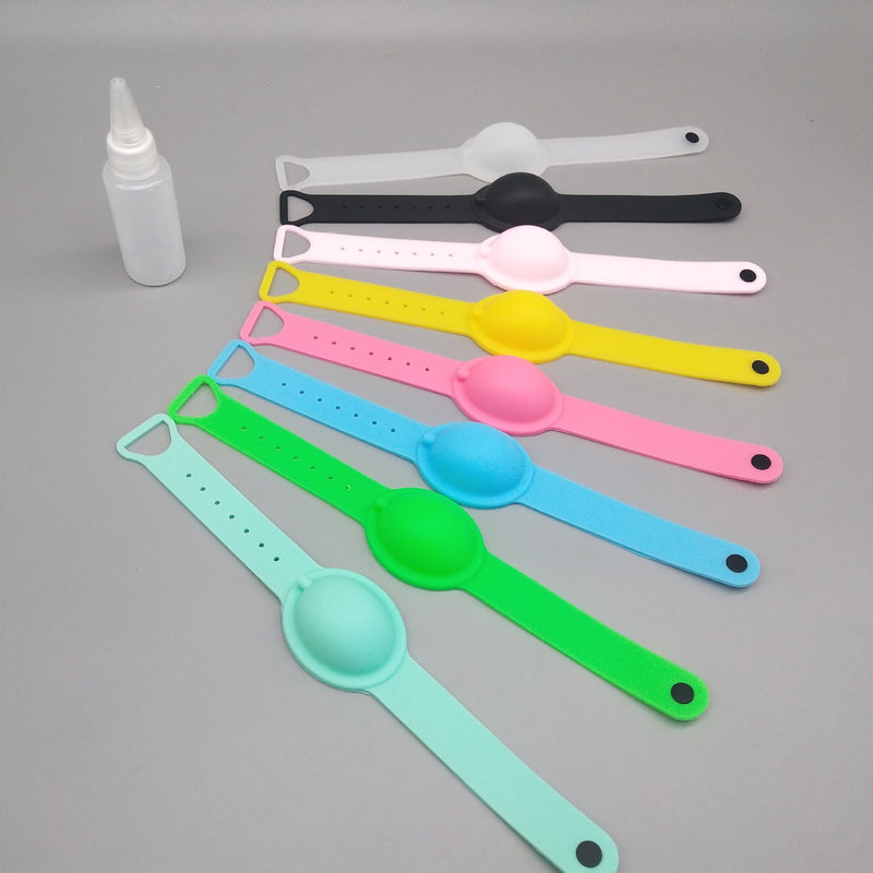 Silicone Bracelet, Portable, Disposable, Hand Sanitizer, Alcohol, Convenient For Sterilization
