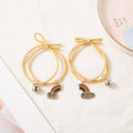 Rainbow Bell Girlfriend Bracelet Pair Of Female Student Rainbow Cloud Stitching Head Rope Bracelet