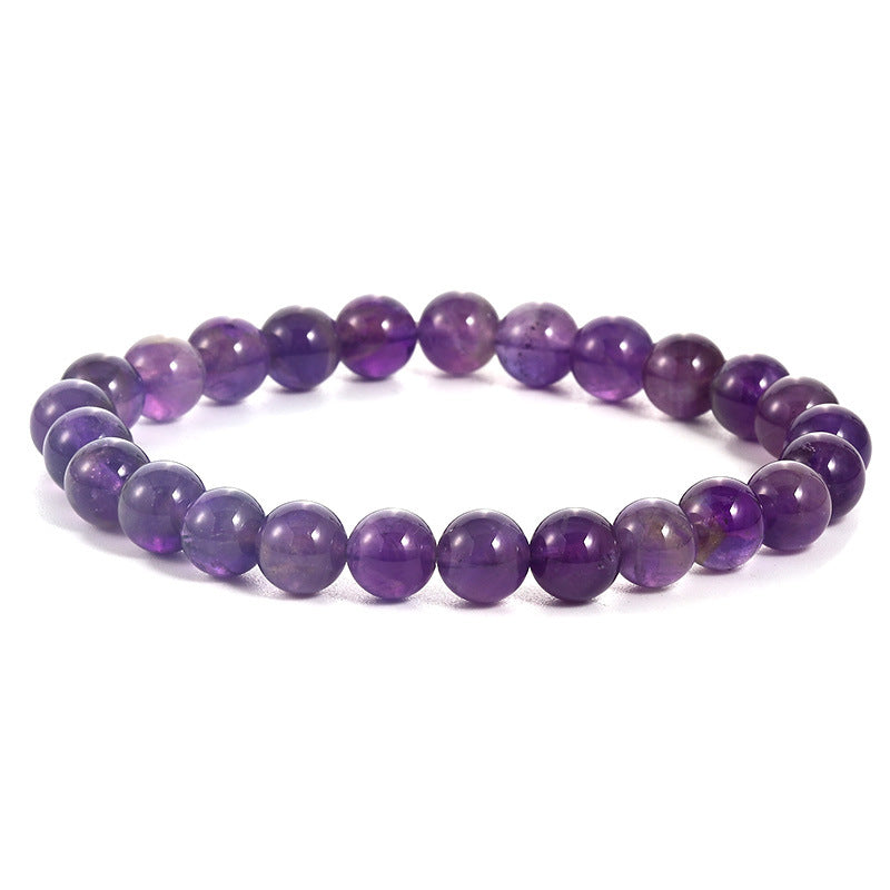 Buddha Beads Natural Stone Handmade Beaded Natural Lapis Lazuli And Amethyst Beads Bracelet 8mm