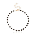 European And American Cross-border Jewelry Fashion Black Glass Beads Anklet Women
