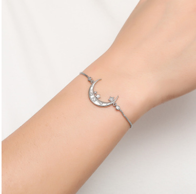 Design Of New Fashion Moon Star Inlaid Zircon Bracelet