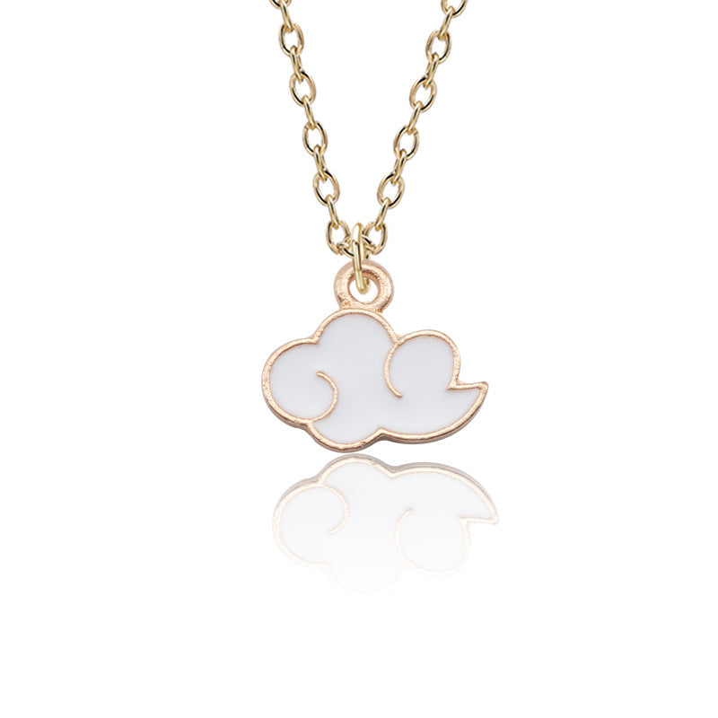 Japanese And Korean Style Small Clouds Multicolor Cartoon Necklace Cute Geometric Wild Clavicle Chain Yiwu Wholesale Jewelry