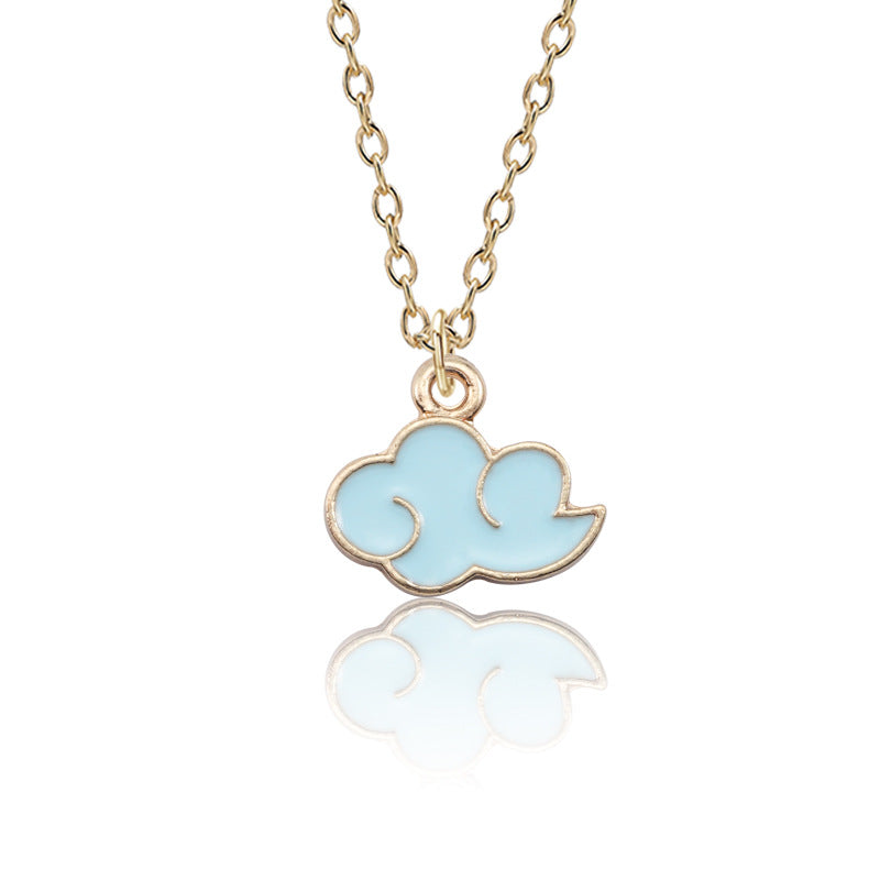 Japanese And Korean Style Small Clouds Multicolor Cartoon Necklace Cute Geometric Wild Clavicle Chain Yiwu Wholesale Jewelry