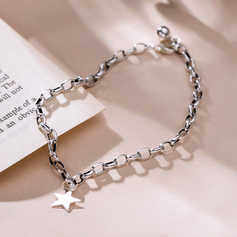 Bracelet Female Star Hollow Chain Glossy Round Ball Simple
