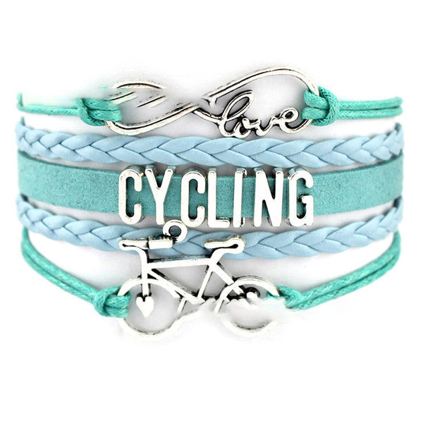 Letter Knitted Bracelet Foreign Trade Hot Selling Cycling Bicycle Hand Knitted Bracelet