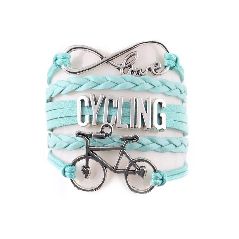 Letter Knitted Bracelet Foreign Trade Hot Selling Cycling Bicycle Hand Knitted Bracelet