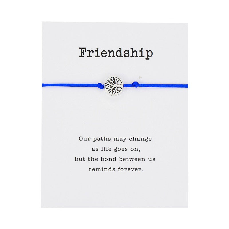 Simple Friendship Card Adjustable Bracelet
