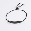 Stainless Steel Curved Rectangular Long Bracelet