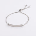 Stainless Steel Curved Rectangular Long Bracelet