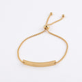Stainless Steel Curved Rectangular Long Bracelet