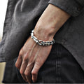 Keel Dragon Head Bracelet Male Exaggerated Punk Thai Silver Trendy Male Personality Hip-hop