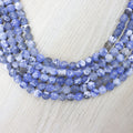 Blue Dragon Pattern Fire Agate Cut Corners And Faceted Loose Beads Semi-Finished Products