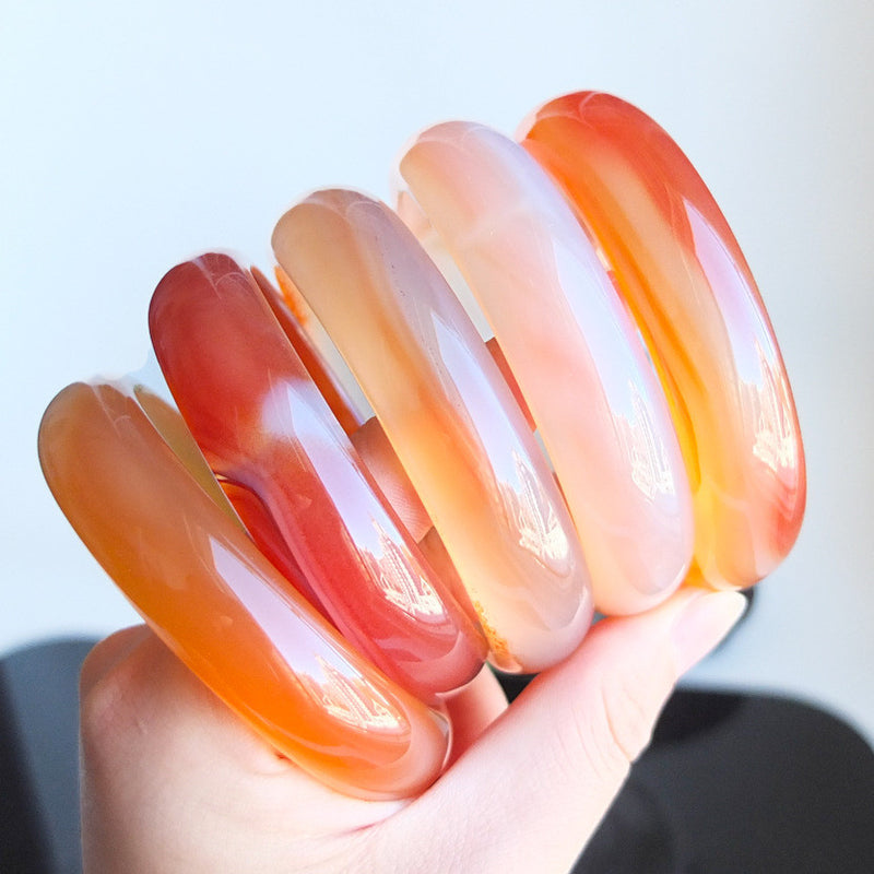 Factory direct supply Brazil natural agate bracelet normal version thick agate chalcedony bracelet small wholesale explosion