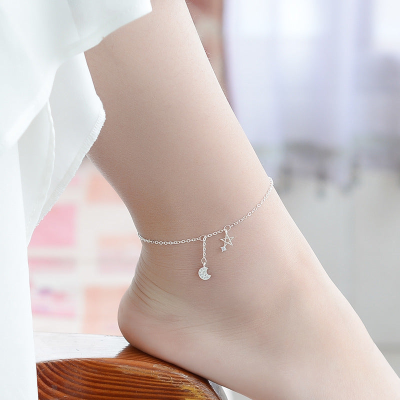 Design Star Story Micro-Inlaid Zircon Star And Moon Bracelet Anklet