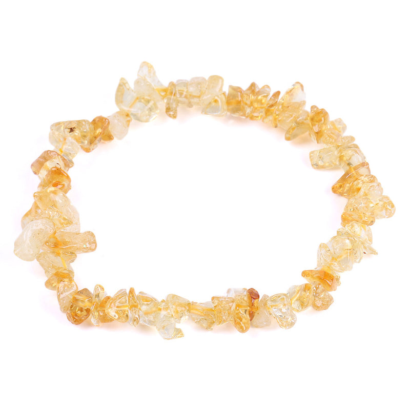 Natural Citrine Irregular Crushed Stone Bracelet